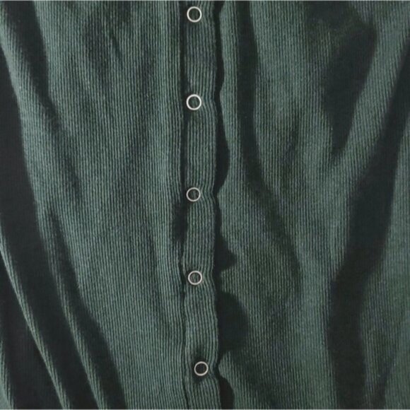 HEART & HIPS Super Soft Hunter Green Button Down Dress - Picture 5 of 6